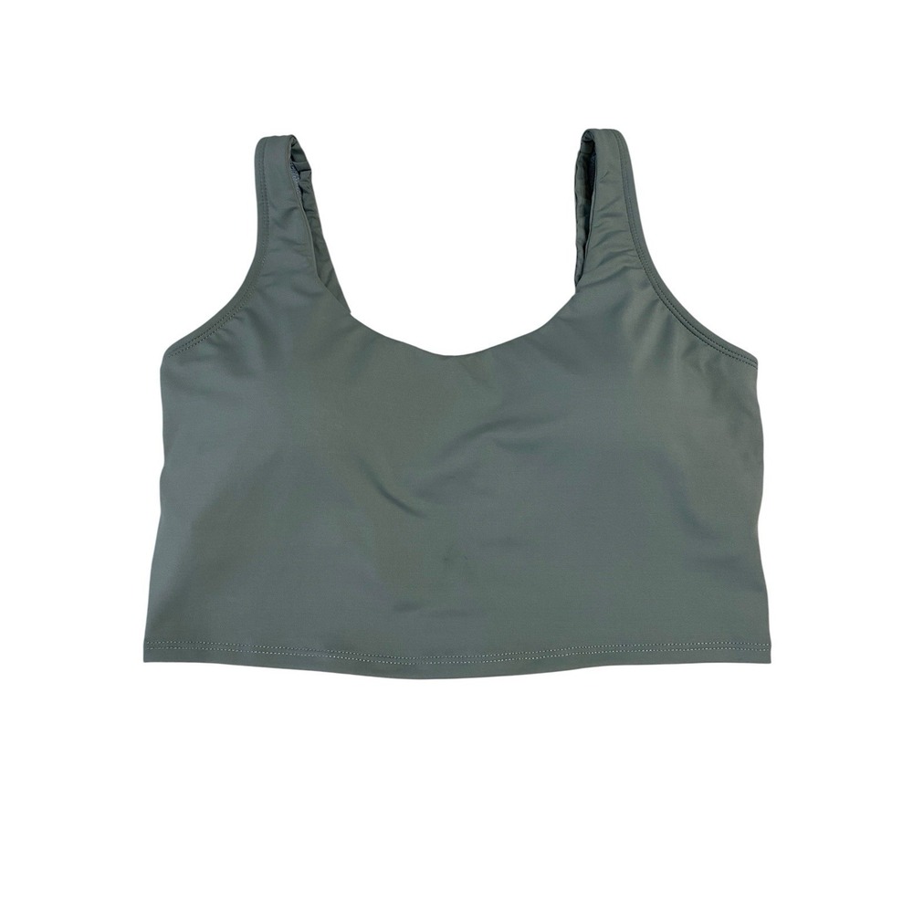 Crissova Made For Mothers Nursing Crop Tank Top XXL Sage Green Maternity Bra NWT